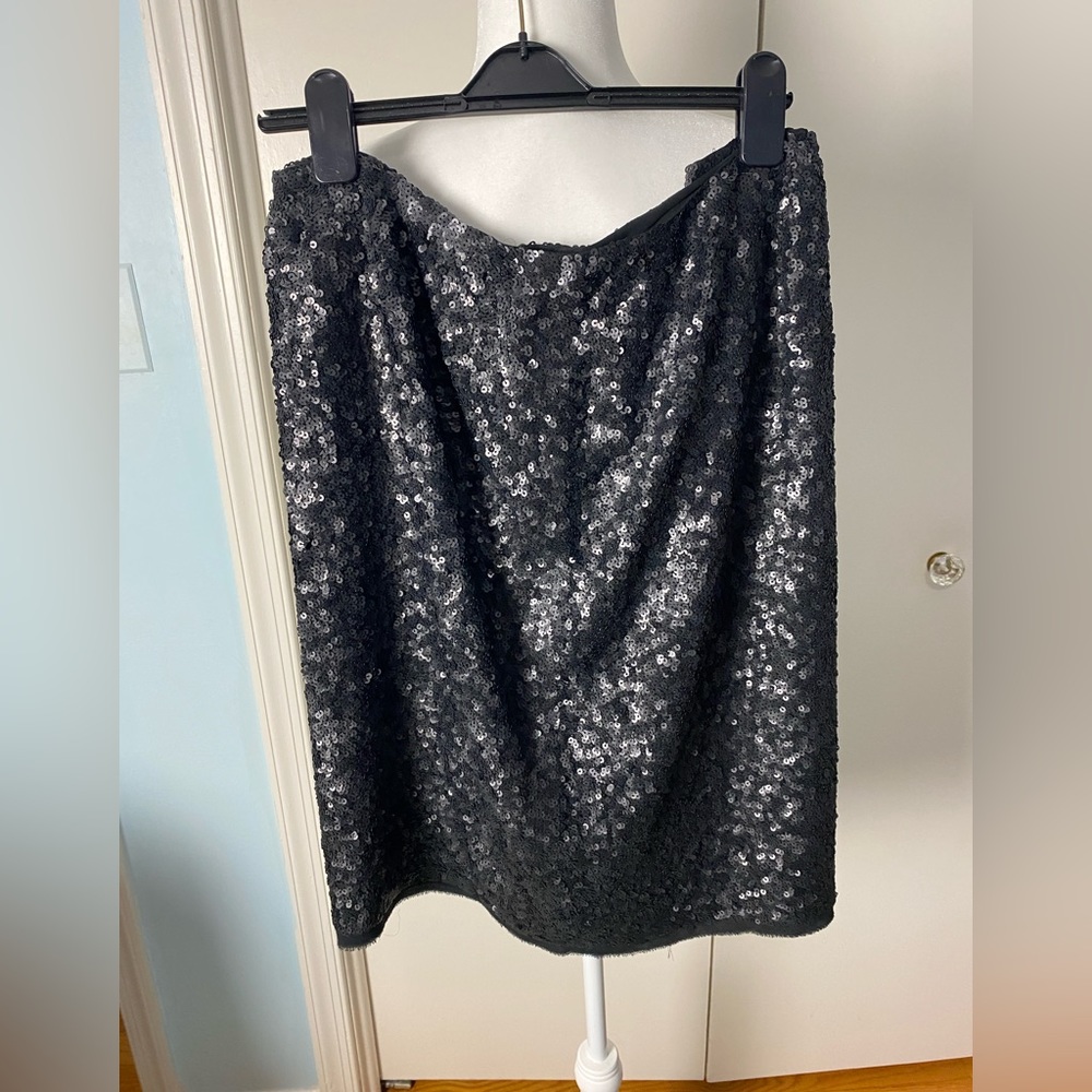 Talbots Black Sequin Skirt Sz 22W